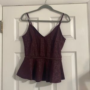 NWT leather see though middle detail tank